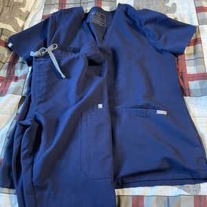 Womens Navy Fig Scrubs